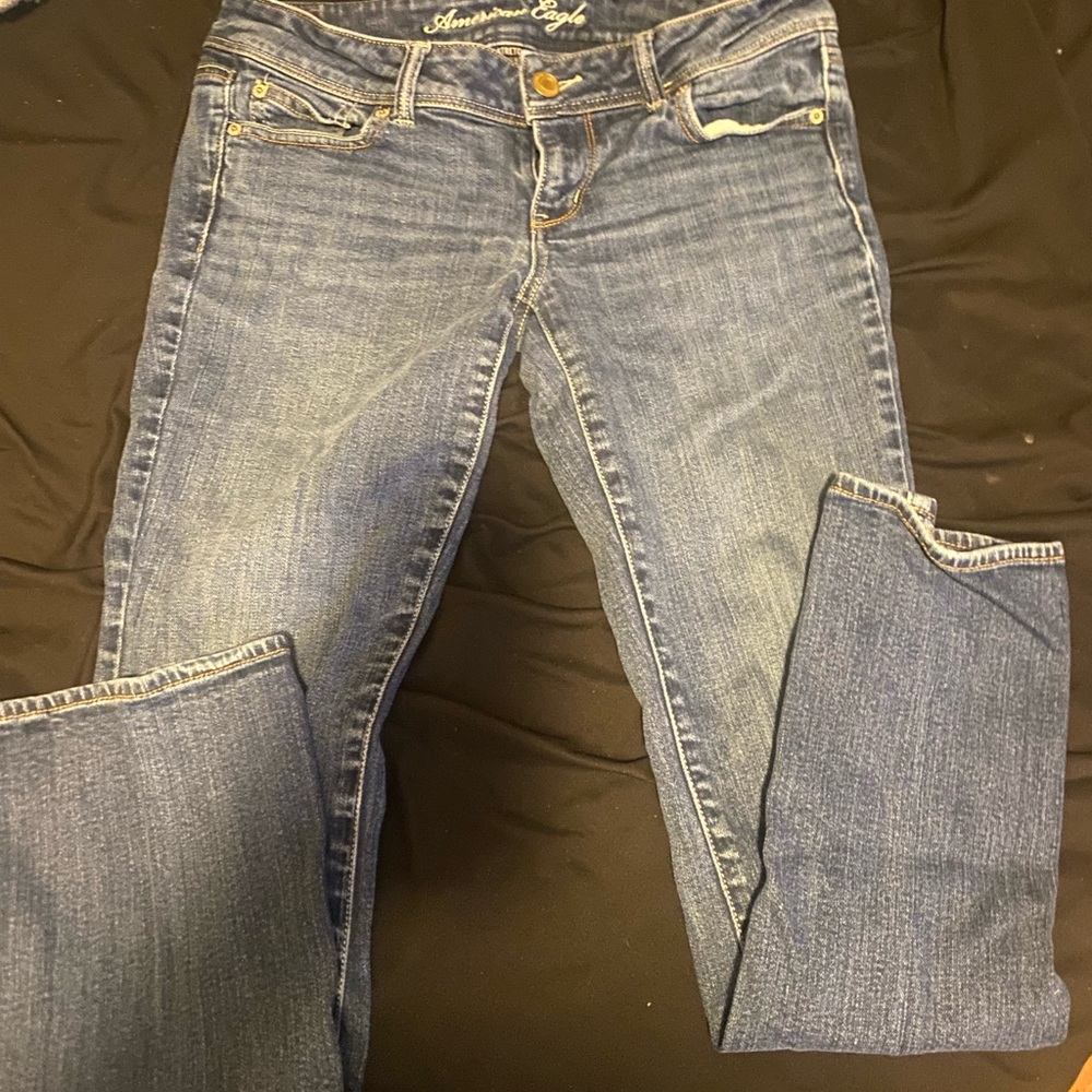 American Eagle Outfitters Women's Light Blue Skinny Jeans